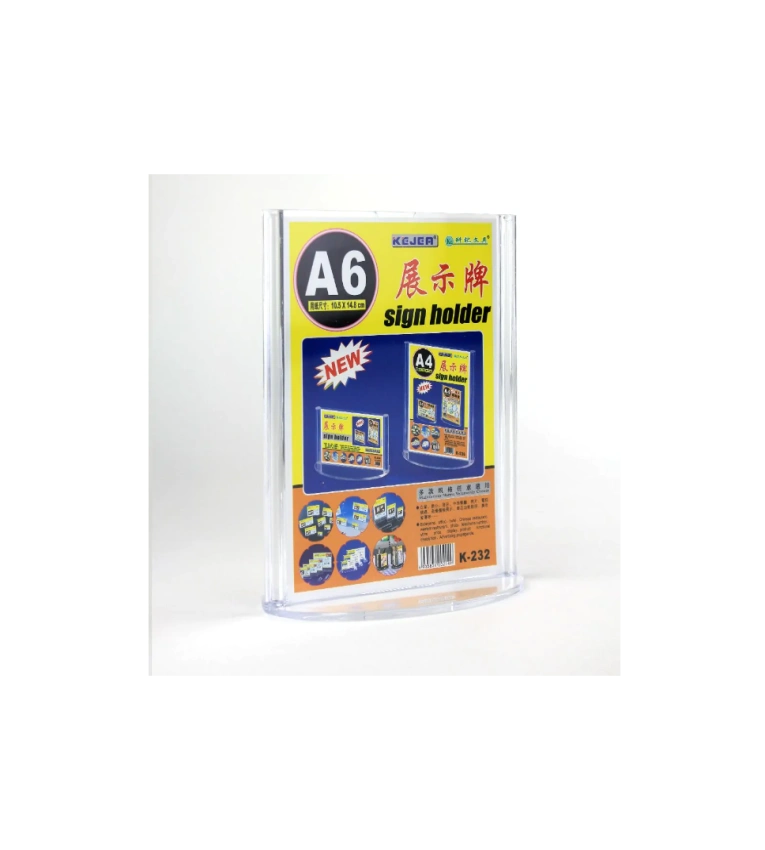 Porte-Affiche A6 en Plexy Transparent – Support Publicitaire Compact